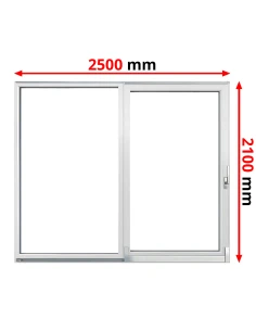 PSK Terassentür PVC 2500 x 2100 mm Schiebetür