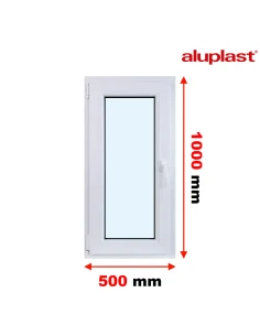 Kunststofffenster PVC Fenster 50x100 cm DREH/KIPP Aluplast Ideal 8000