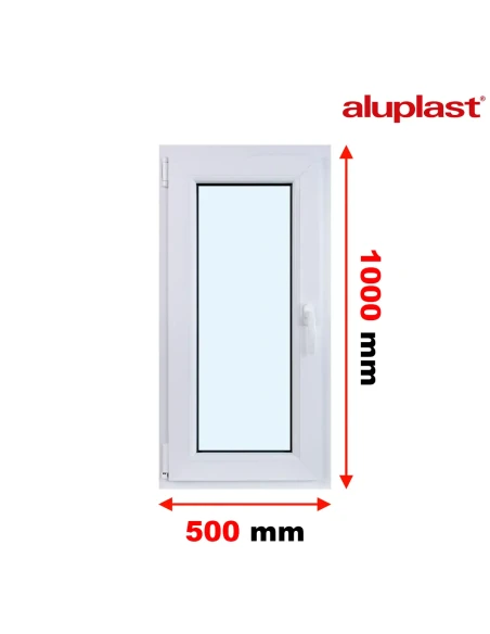 Kunststofffenster PVC Fenster 50x100 cm DREH/KIPP Aluplast Ideal 8000