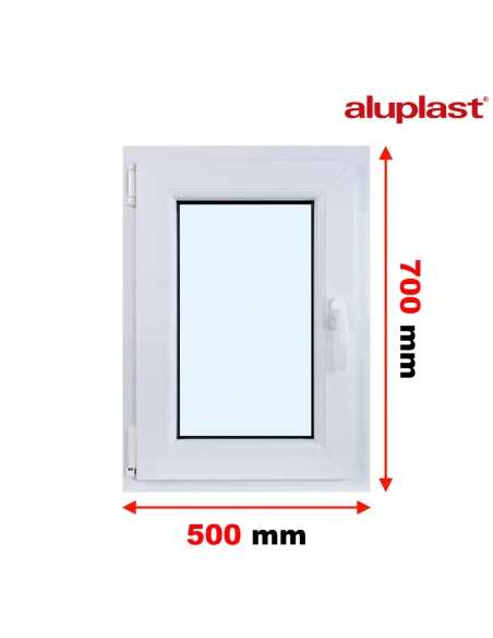 Kunststofffenster PVC Fenster 50x70 cm DREH/KIPP Aluplast Ideal 8000