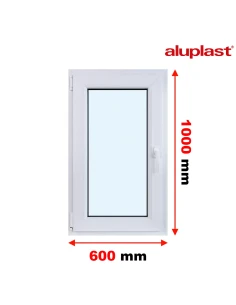 Kunststofffenster PVC Fenster 60x100 cm DREH/KIPP Aluplast Ideal 8000