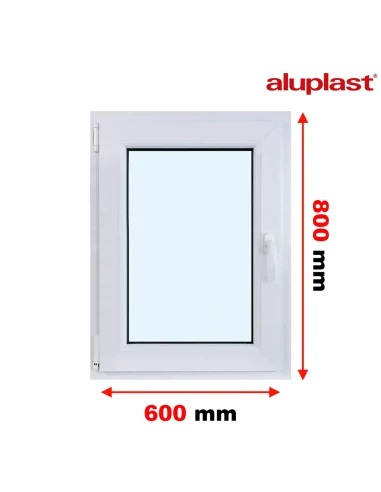 Kunststofffenster PVC Fenster 60x80 cm DREH/KIPP Aluplast Ideal 8000