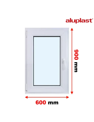 Kunststofffenster PVC Fenster 60x90 cm DREH/KIPP Aluplast Ideal 8000
