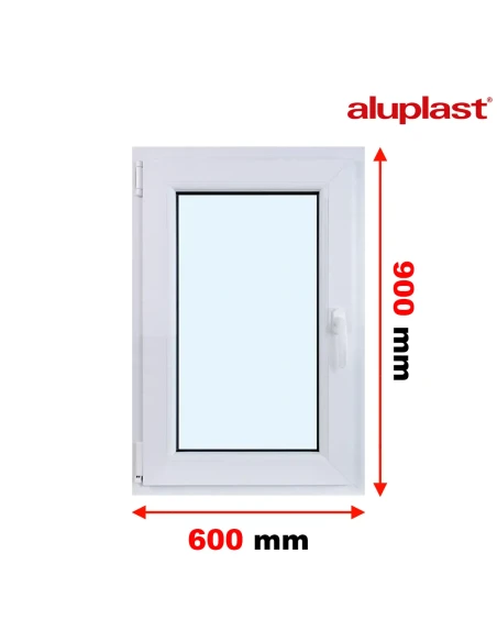Kunststofffenster PVC Fenster 60x90 cm DREH/KIPP Aluplast Ideal 8000