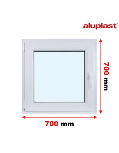 Kunststofffenster PVC Fenster 70x70 cm DREH/KIPP Aluplast Ideal 8000