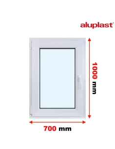 Kunststofffenster PVC Fenster 70x100 cm DREH/KIPP Aluplast Ideal 8000
