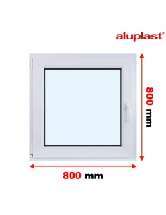 Kunststofffenster PVC Fenster 80x80 cm DREH/KIPP Aluplast Ideal 8000
