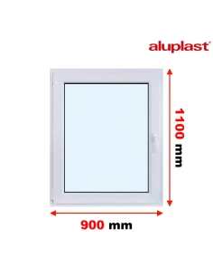 Kunststofffenster PVC Fenster 90x110 cm DREH/KIPP Aluplast Ideal 8000