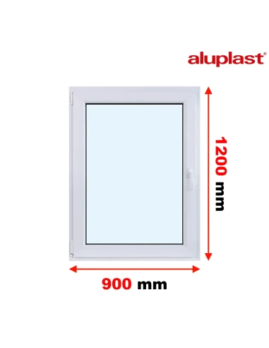 Kunststofffenster PVC Fenster 90x120 cm DREH/KIPP Aluplast Ideal 8000