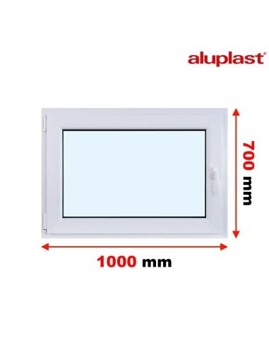 Kunststofffenster PVC Fenster 100x70 cm DREH/KIPP Aluplast Ideal 8000