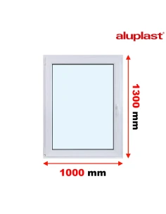 Kunststofffenster PVC Fenster 100x130 cm DREH/KIPP Aluplast Ideal 8000