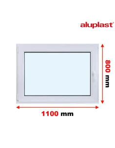 Kunststofffenster PVC Fenster 110x80 cm DREH/KIPP Aluplast Ideal 8000