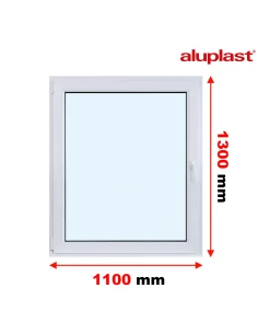 Kunststofffenster PVC Fenster 110x130 cm DREH/KIPP Aluplast Ideal 8000