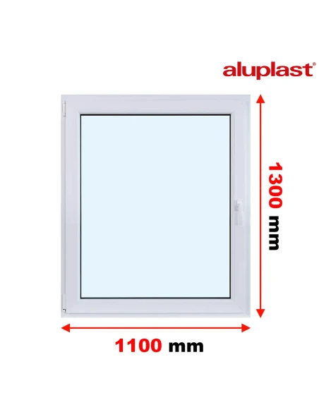 Kunststofffenster PVC Fenster 110x130 cm DREH/KIPP Aluplast Ideal 8000