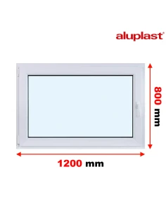 Kunststofffenster PVC Fenster 120x80 cm DREH/KIPP Aluplast Ideal 8000