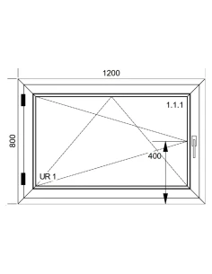Kunststofffenster PVC Fenster 120x80 cm DREH/KIPP Aluplast Ideal 8000 2