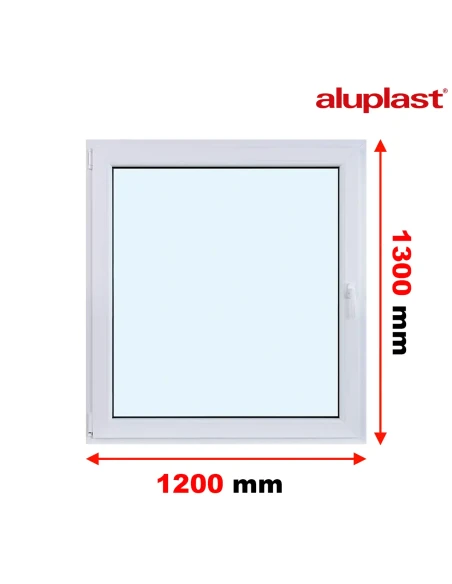 Kunststofffenster PVC Fenster 120x130 cm DREH/KIPP Aluplast Ideal 8000