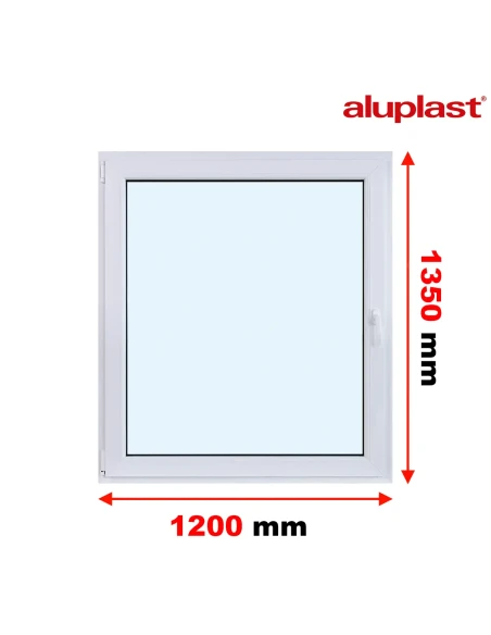 Kunststofffenster PVC Fenster 120x135 cm DREH/KIPP Aluplast Ideal 8000