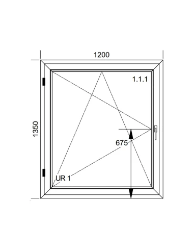 Kunststofffenster PVC Fenster 120x135 cm DREH/KIPP Aluplast Ideal 8000