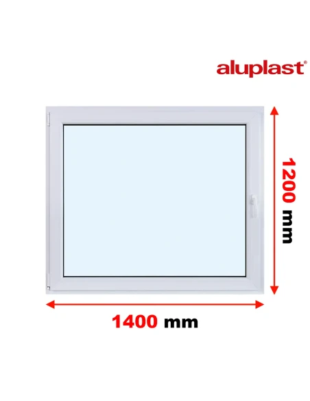 Kunststofffenster PVC Fenster 140x120 cm DREH/KIPP Aluplast Ideal 8000
