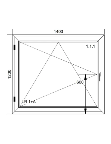 Kunststofffenster PVC Fenster 140x120 cm DREH/KIPP Aluplast Ideal 8000