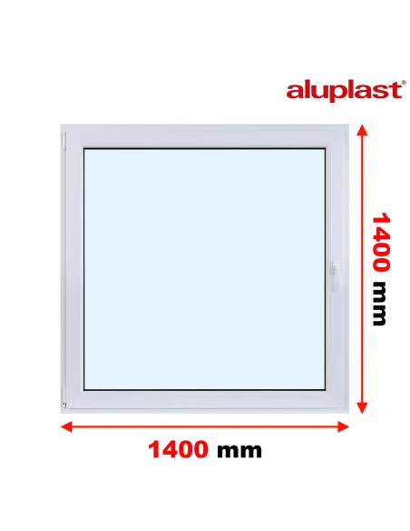 Kunststofffenster PVC Fenster 140x140 cm DREH/KIPP Aluplast Ideal 8000