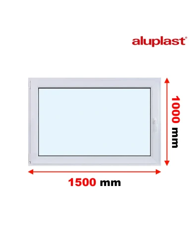 Kunststofffenster PVC Fenster 150x100 cm DREH/KIPP Aluplast Ideal 8000