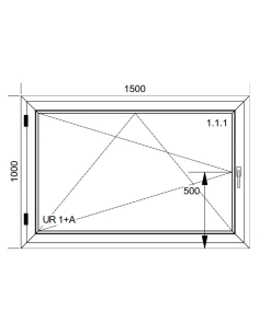 Kunststofffenster PVC Fenster 150x100 cm DREH/KIPP Aluplast Ideal 8000 2