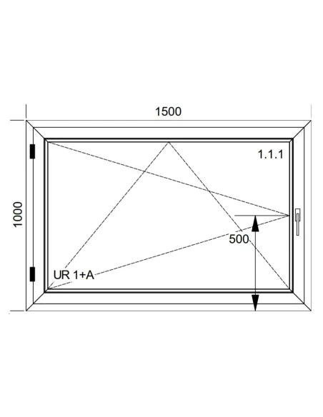 Kunststofffenster PVC Fenster 150x100 cm DREH/KIPP Aluplast Ideal 8000