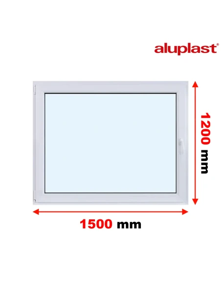 Kunststofffenster PVC Fenster 150x120 cm DREH/KIPP Aluplast Ideal 8000