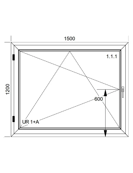 Kunststofffenster PVC Fenster 150x120 cm DREH/KIPP Aluplast Ideal 8000