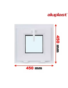 Kunststofffenster PVC Fenster 45x45 cm KIPP Aluplast Ideal 8000