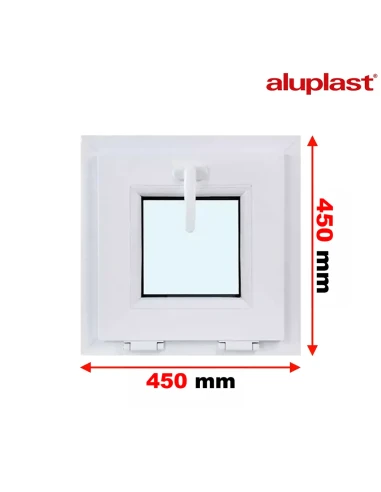 Kunststofffenster PVC Fenster 45x45 cm KIPP Aluplast Ideal 8000