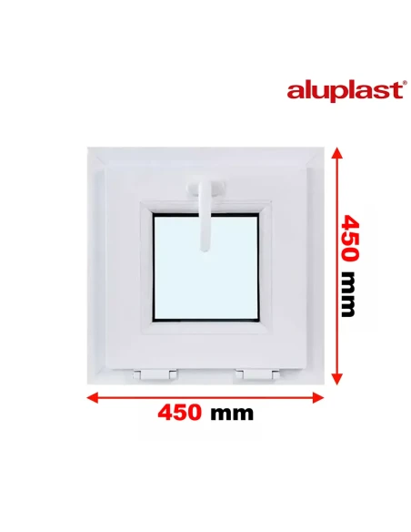 Kunststofffenster PVC Fenster 45x45 cm KIPP Aluplast Ideal 8000