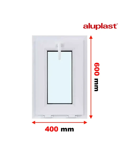 Kunststofffenster PVC Fenster 40x60 cm KIPP Aluplast Ideal 8000