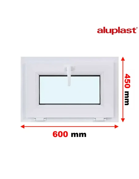 Kunststofffenster PVC Fenster 60x45 cm KIPP Aluplast Ideal 8000