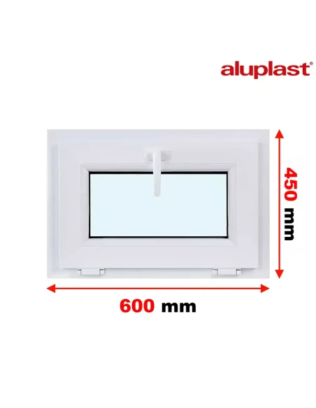 Kunststofffenster PVC Fenster 80x45 cm KIPP Aluplast Ideal 8000