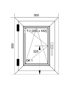 Kunststofffenster PVC Fenster 50x65 cm DREH/KIPP Aluplast Ideal 8000 2
