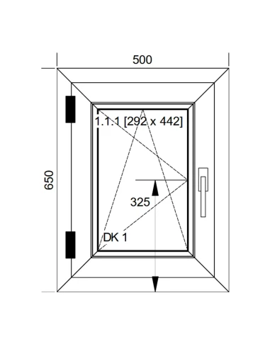 Kunststofffenster PVC Fenster 50x65 cm DREH/KIPP Aluplast Ideal 8000