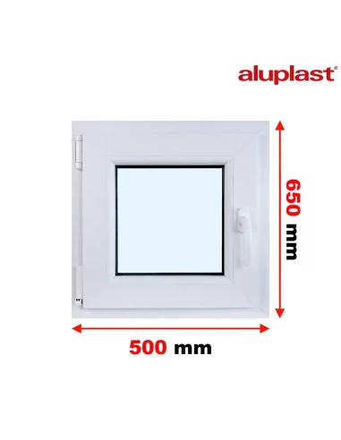 Kunststofffenster PVC Fenster 50x65 cm DREH/KIPP Aluplast Ideal 8000