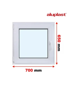 Kunststofffenster PVC Fenster 70x65 cm DREH/KIPP Aluplast Ideal 8000