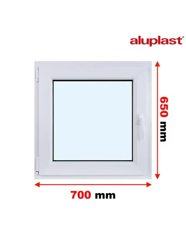 Kunststofffenster PVC Fenster 70x65 cm DREH/KIPP Aluplast Ideal 8000