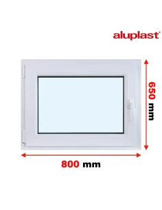 Kunststofffenster PVC Fenster 80x65 cm DREH/KIPP Aluplast Ideal 8000