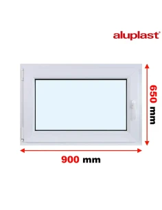 Kunststofffenster PVC Fenster 90x65 cm DREH/KIPP Aluplast Ideal 8000