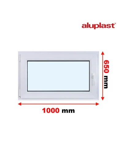 Kunststofffenster PVC Fenster 100x65 cm DREH/KIPP Aluplast Ideal 8000