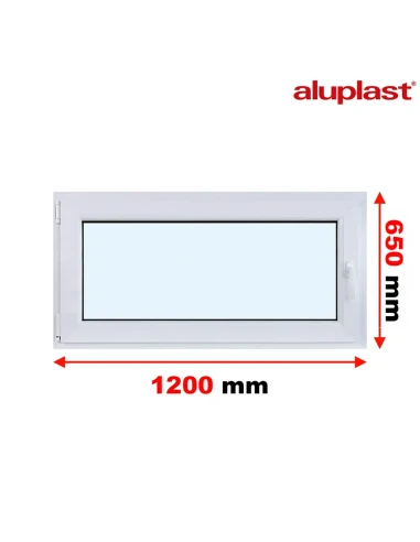 Kunststofffenster PVC Fenster 120x65 cm DREH/KIPP Aluplast Ideal 8000