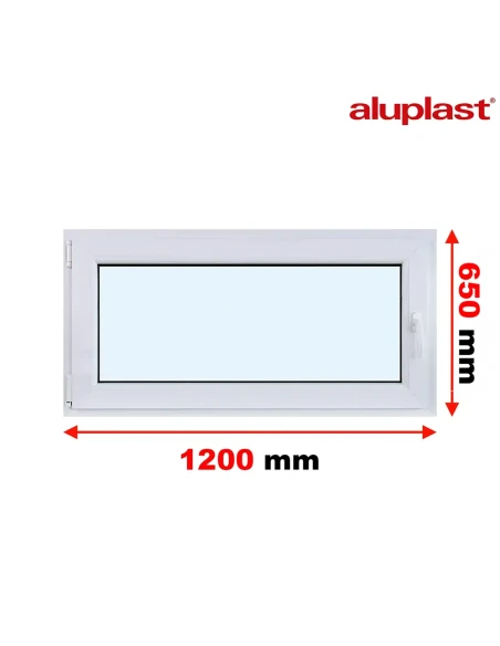 Kunststofffenster PVC Fenster 120x65 cm DREH/KIPP Aluplast Ideal 8000