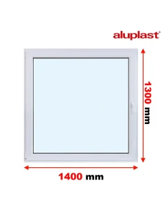 Kunststofffenster PVC Fenster 140x130 cm DREH/KIPP Aluplast Ideal 8000