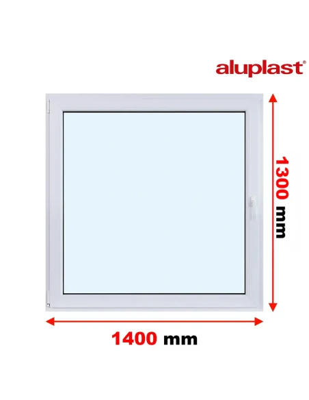 Kunststofffenster PVC Fenster 140x130 cm DREH/KIPP Aluplast Ideal 8000