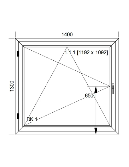 Kunststofffenster PVC Fenster 140x130 cm DREH/KIPP Aluplast Ideal 8000